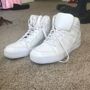 Adidas White High Tops Size 9